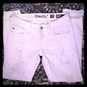 Miss me White distressed jeans 26